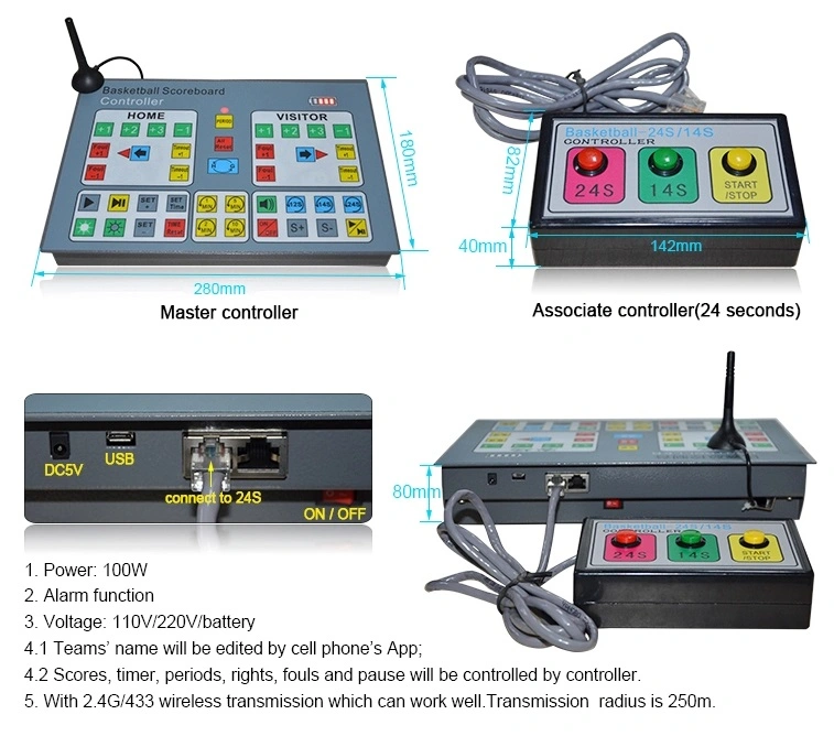 Waterproof Digital LED Board Number Score Change Basketball LED Scoreboard