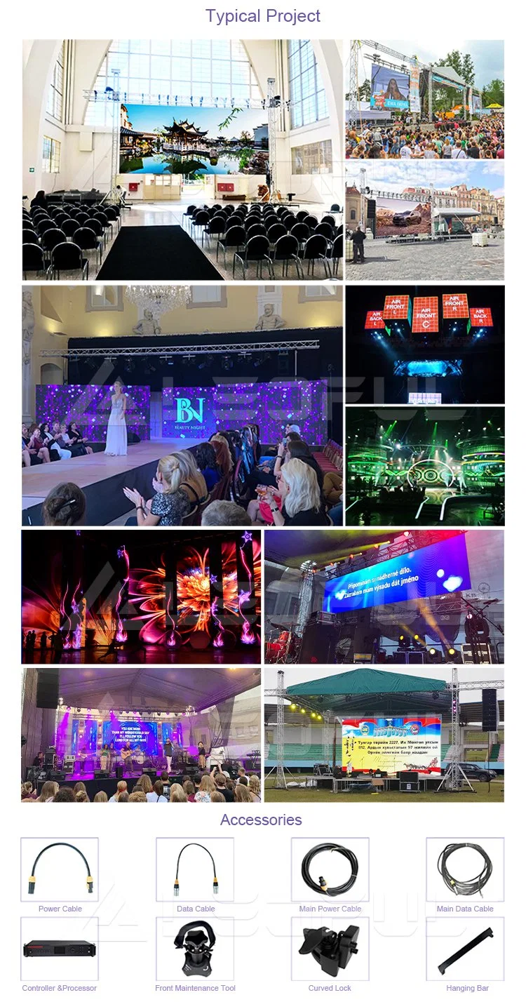 Outdoor Rental LED Display Module Sixe Video Full Screen P4 P6 P8 SMD Video Wall Panel