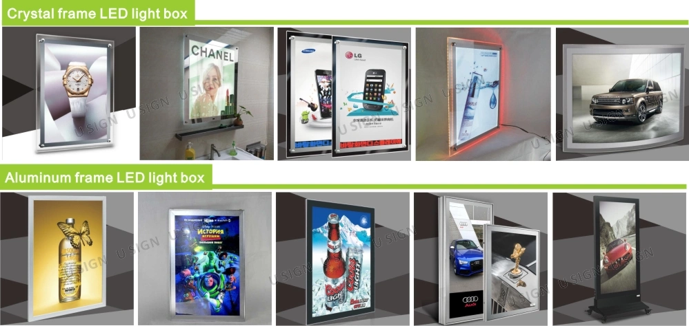 Wall Mounted Advertising Ultra Thin LED Sign for Subway Poster