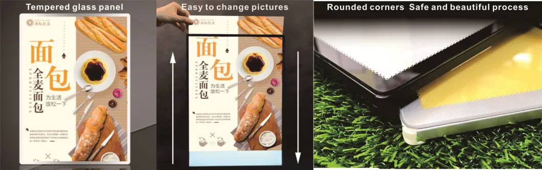 Wall Mounted Advertising Ultra Thin LED Sign for Subway Poster