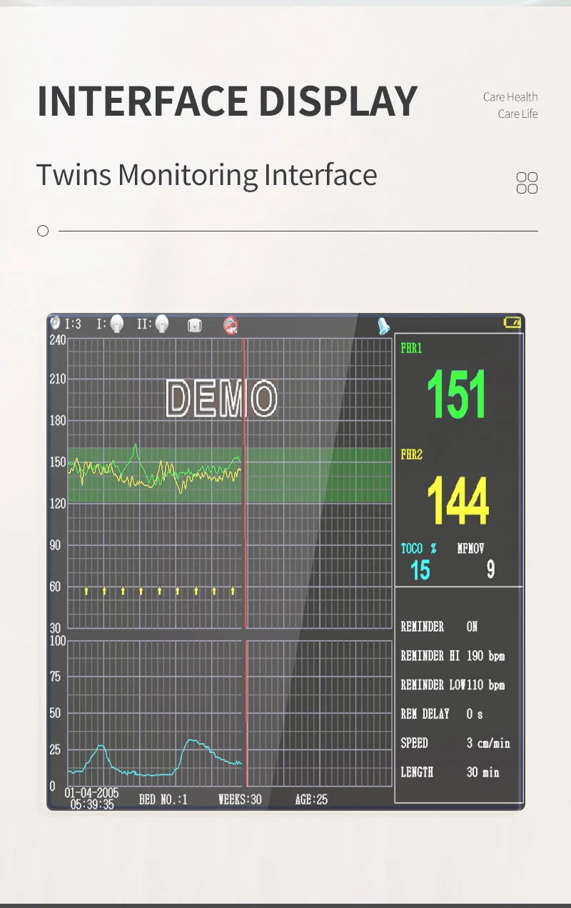 Contec Cms800g Fetal Doppler Heart Rate Monitoring Fetal Monitor