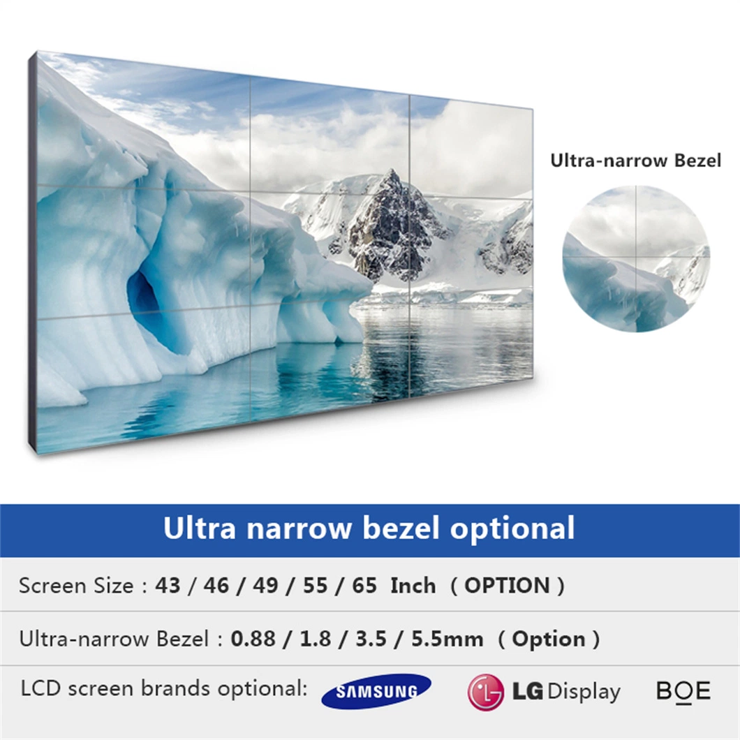 4K TV Wall 49inch 2X2 3X3 Narrow Bezel Splicing Screen Digital Signage Advertising Digit Wall Screen Shoji Wall Screen Resolution LCD Wall Mount Touch Screen