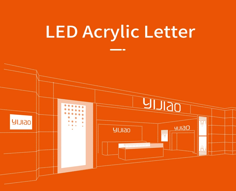 Customized Acrylic Letter LED Face Illuminated Edge Lighting Sign for Storefront Advertising