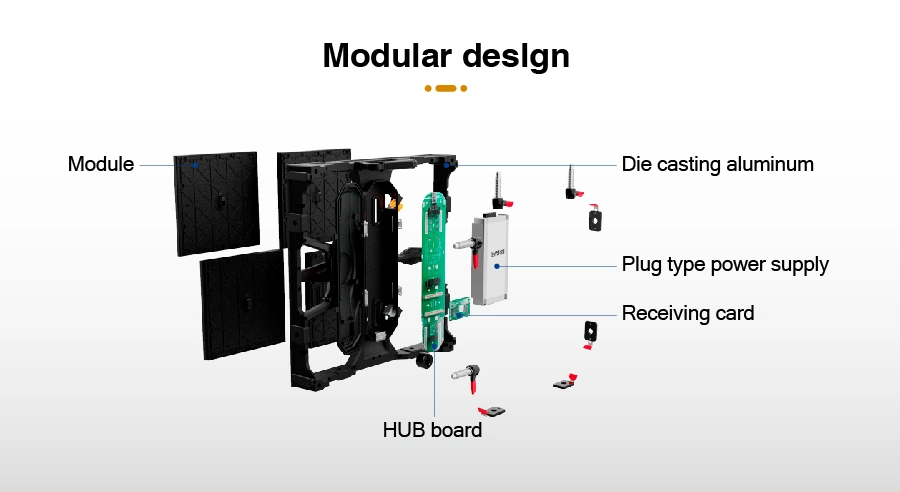 500X500mm Rental Cabinet Waterproof P3.91 P4.81 Outdoor Stage Rental LED Display Screen