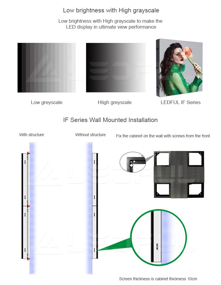 Indoor LED Screen RGB LED Matrix Panel Tenue Serveuse Dedicated