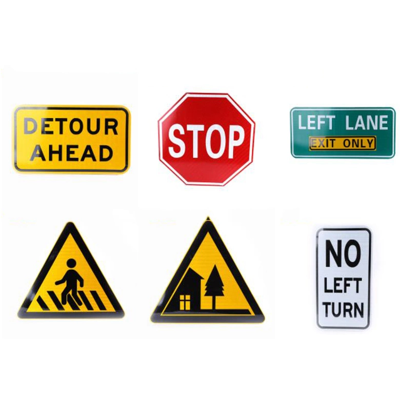 Printable Reflective Road Solar LED Light Traffic Sign Board