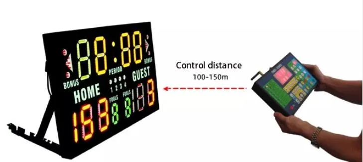 Rechargeable Basketball LED Scoreboard Portable Electronic LED Digital Scoreboard