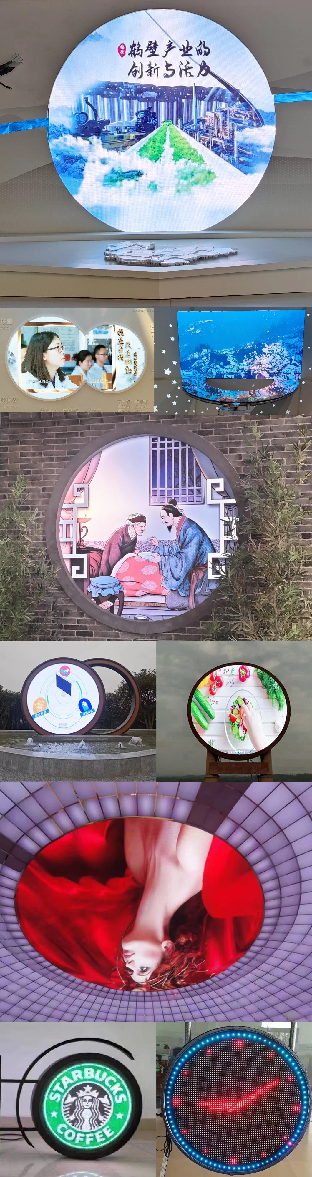 Indoor Outdoor SMD RGB Full Color Customized Round LED Logo Signs