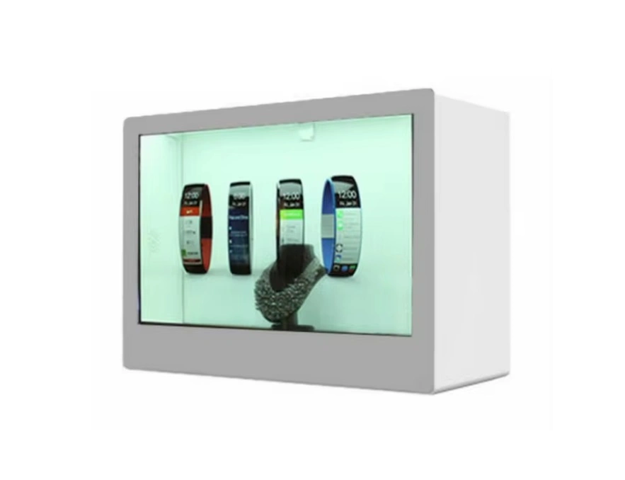 Hologram Equipment Advertising Kiosk See Through Interactive Touch Transparent LCD Monitor Screen