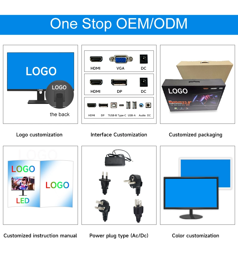 24 Inch LED Monitor Display Wide Screen LCD Monitor for Computer