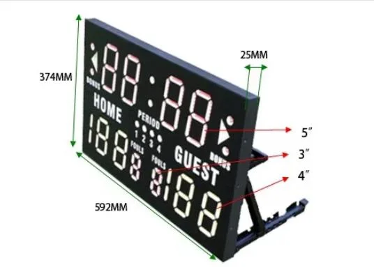 Rechargeable Basketball LED Scoreboard Portable Electronic LED Digital Scoreboard