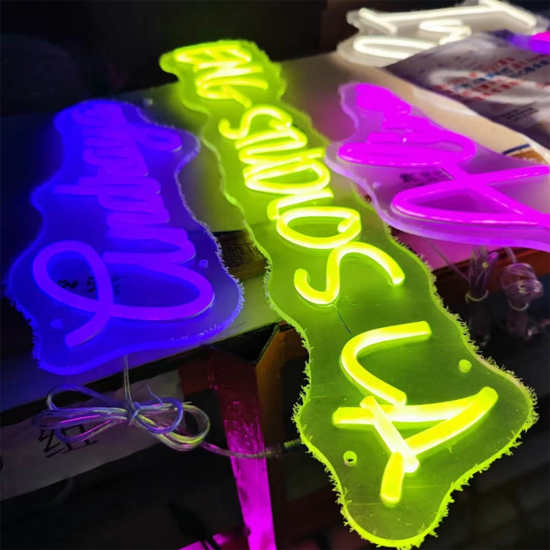 Drop Shipping No MOQ Waterproof Happy Birthday Customized Acrylic LED Letter Light Neon Sign Custom for Christmas Decoration