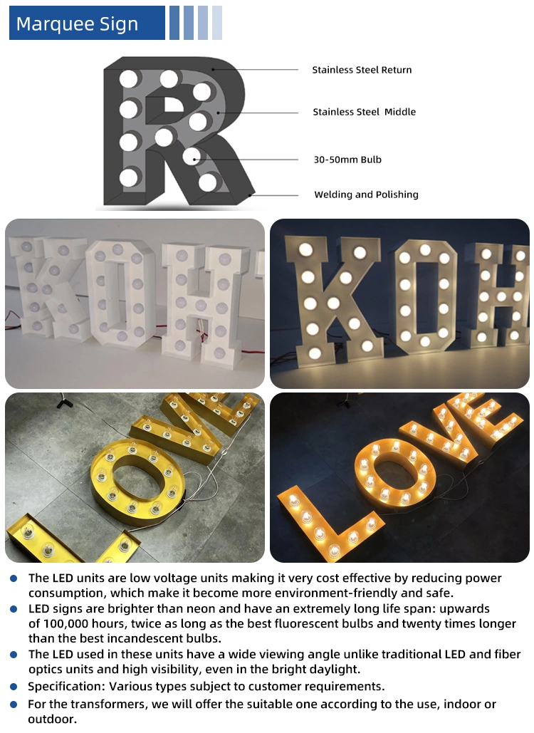 Personalized Acrylic Light up Logo 12V LED Module Channel Letter 3D Custom Content RGB Track Letter Sign for Business Bar Store