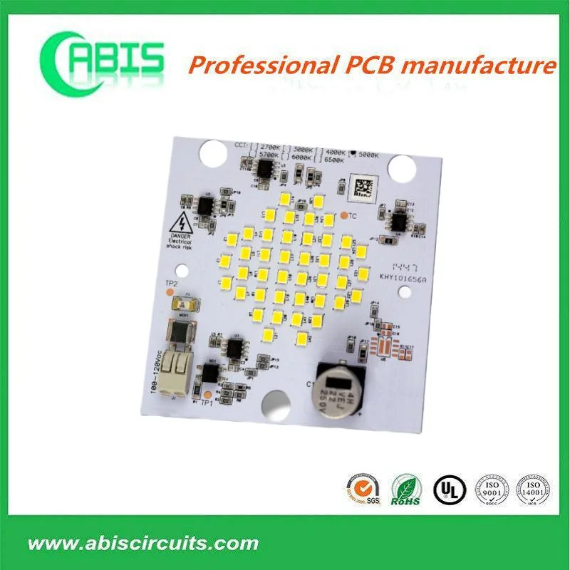 LED Lights Pcbs Custom Mc PCB Board in Aluminum with White Solder