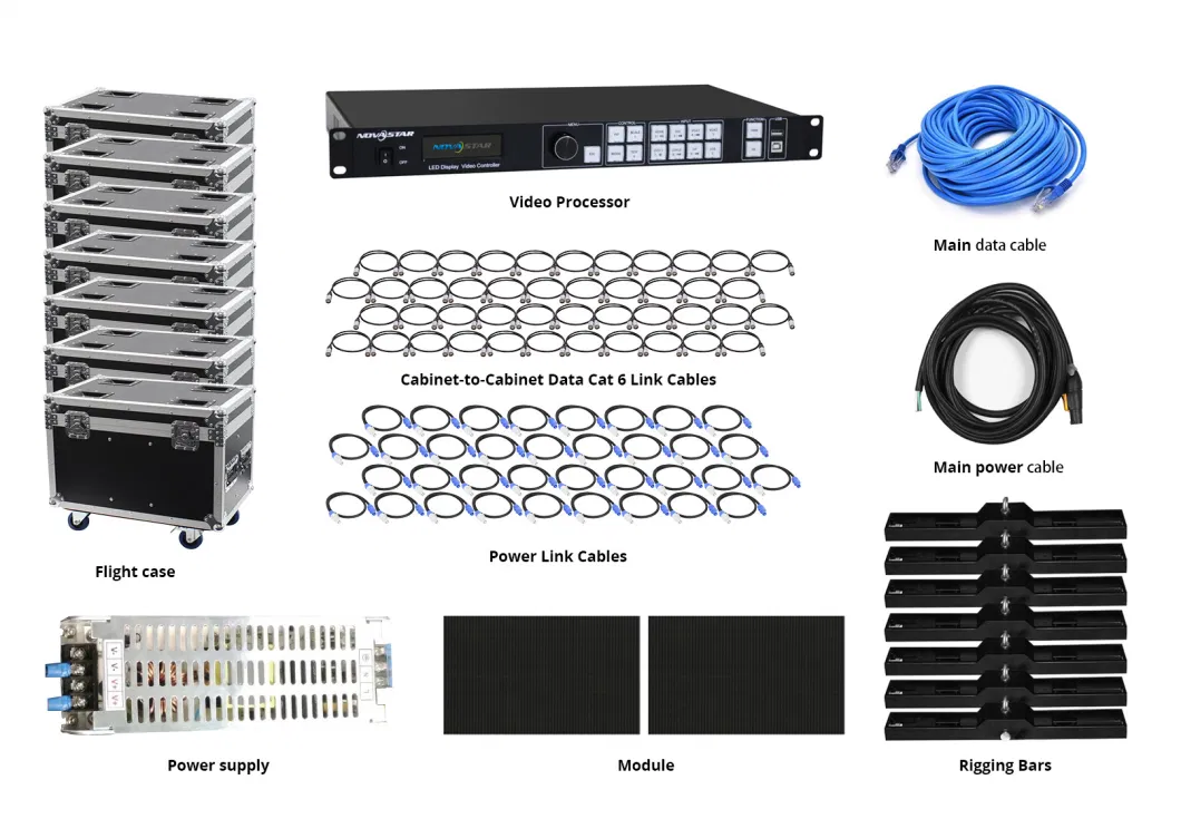 Absen Lightking Gloshine Rental Indoor Outdoor Flat Curved Diecasting Aluminum P3.91 P4.81 P2.604 P2.976 Club Concert Stage Background LED Display Panel