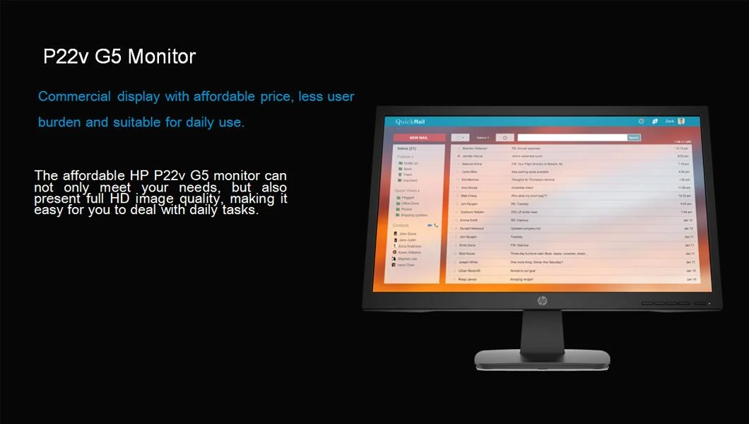 P22V G5 FHD Monitor, 21.5 &quot;Wide Screen 16: 9, LED