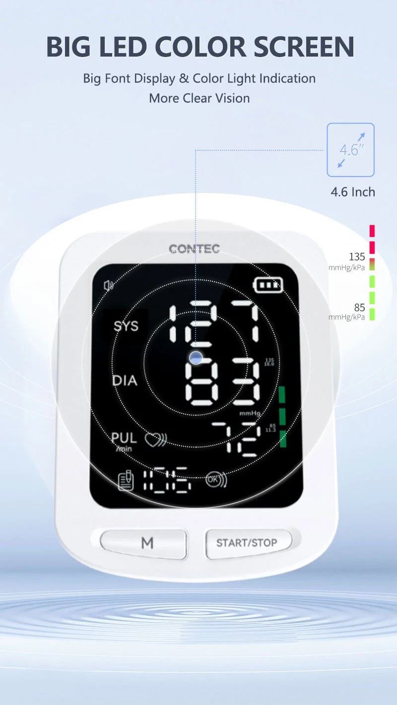 Contec08e Wholesale Cheap Price Hospital Digital Sphygmomanometer Blood Pressure Monitor