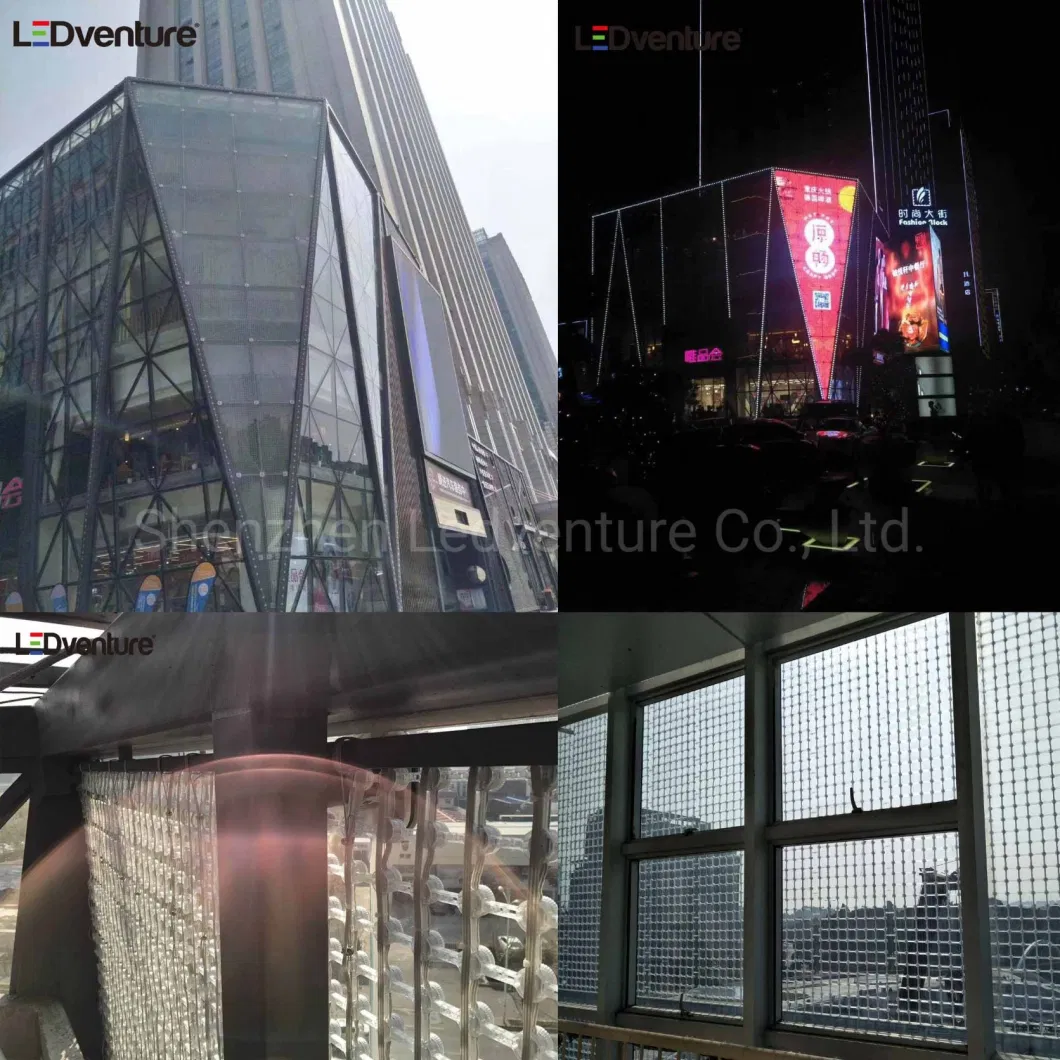 P37.5 Outdoor Advertising Transparent Flexible LED Display