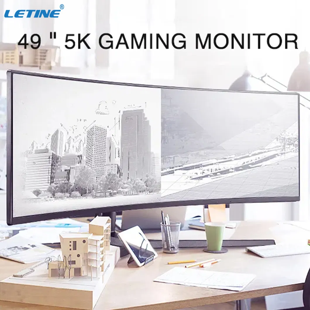 Factory Wholesale 49inch Gaming Monitor Super Wide 49&prime;&prime; 144Hz Gaming 5K Curved Screen Monitor LED 75Hz PC Monitor