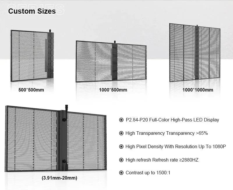 Transparent LED Film Flexible Display High Brightness P3.91 Indoor LED Screen