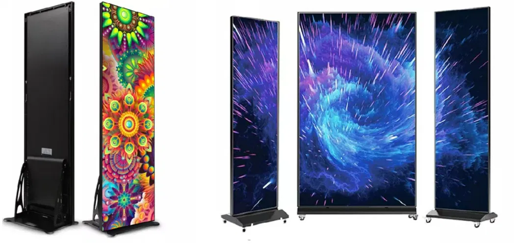 Mzcled Indoor Outdoor Gob Full Color Digital HD Floor Stand 640*1920mm P2.5 P2 P1.86 Pantalla De Poster LED Display Screen for Events