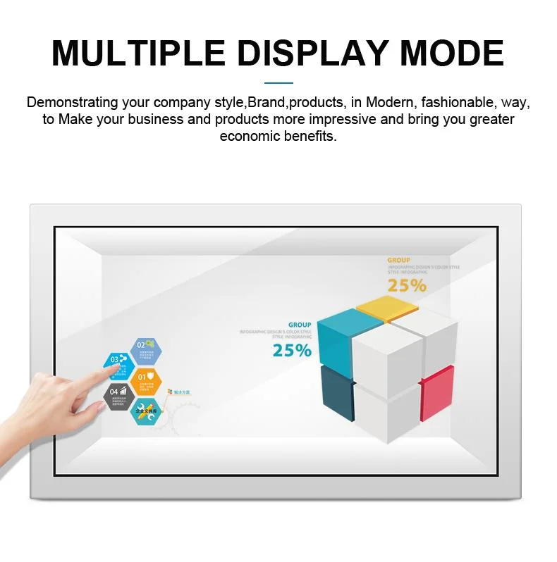 55 Inch Full HD Holographic Box Transparent Touch Display