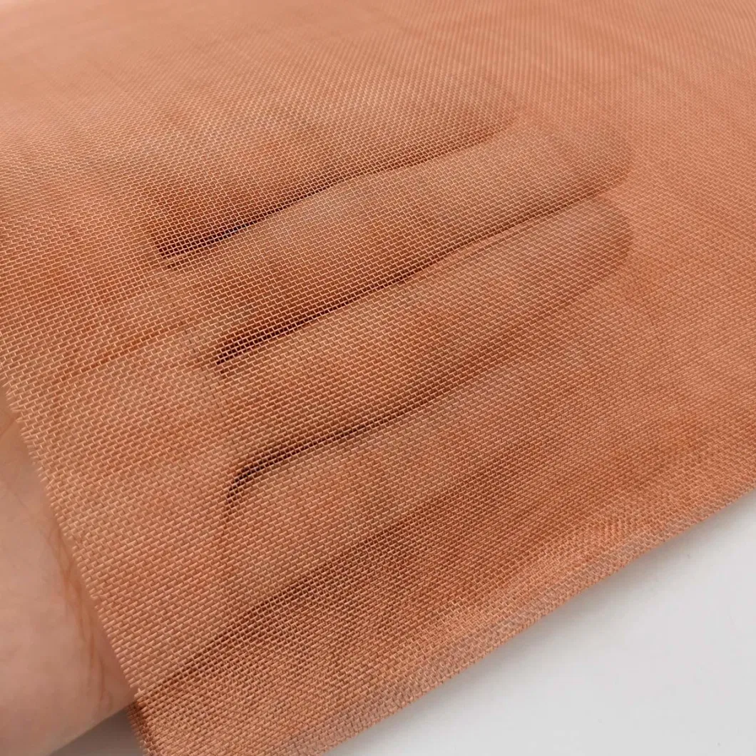 Faraday Cage Red Copper Wire Shielding Fabric Mesh Screen