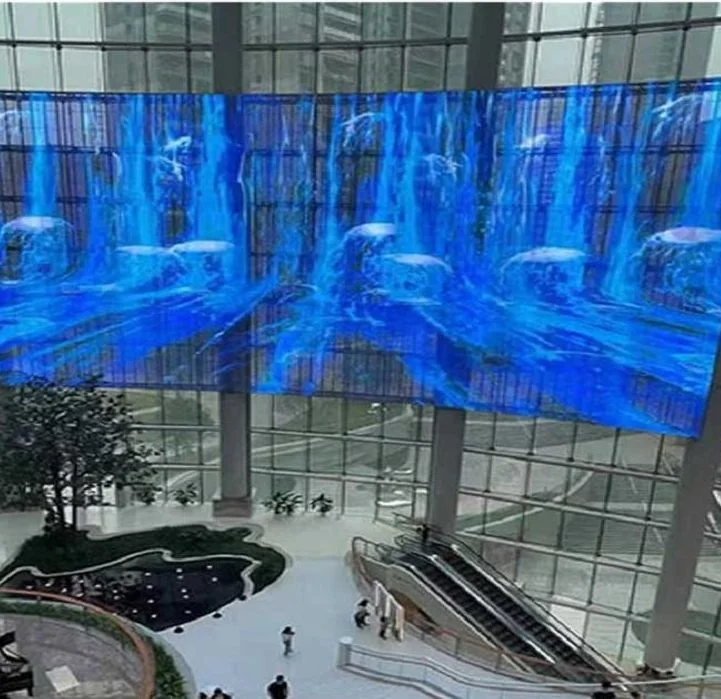 Transparent LED Display Building Wall Outdoor LED Display Screen Shopping Mall