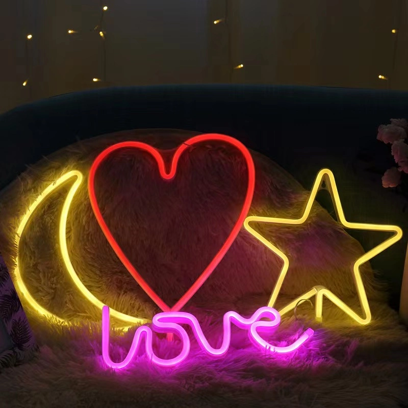 Love Light Pink Personalized Lights Signs Neon Sign 3D Lighting Acrylic LED Advertising Neon Signage