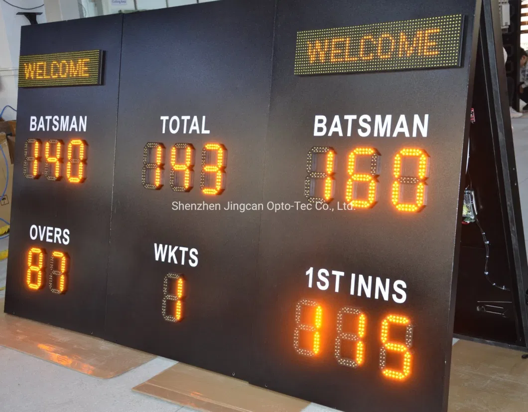 Outdoor Single Yellow Customized Digital Sport Score Basketball Soccer Cricket LED Scoreboard