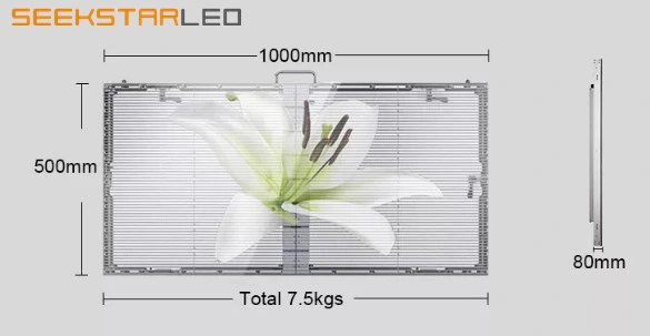 High Transparency Outdoor Indoor Slim Video Wall Curtain Glass Screen Billboard Transparent LED Strip Display for Building Facade