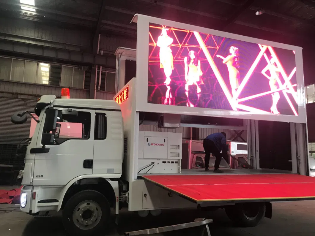 Shacman LED Screen Advertising Truck Double Lift LED P5 Display Screen 16.6m3