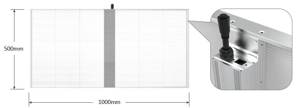 China Supplier Full Color SMD Transparent LED Display P15.6 Glass Wall Screen