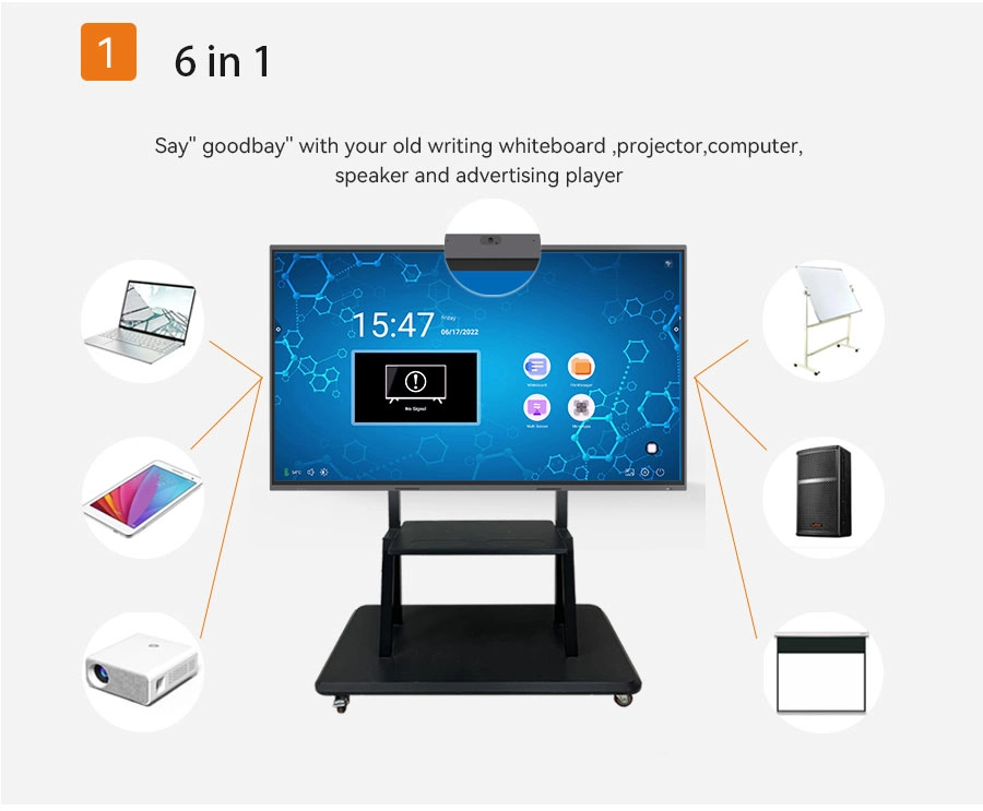 Conference Display Android 11 40 Point Infrared 4K LED Touch Screen Monitor Interactive Electronic Board