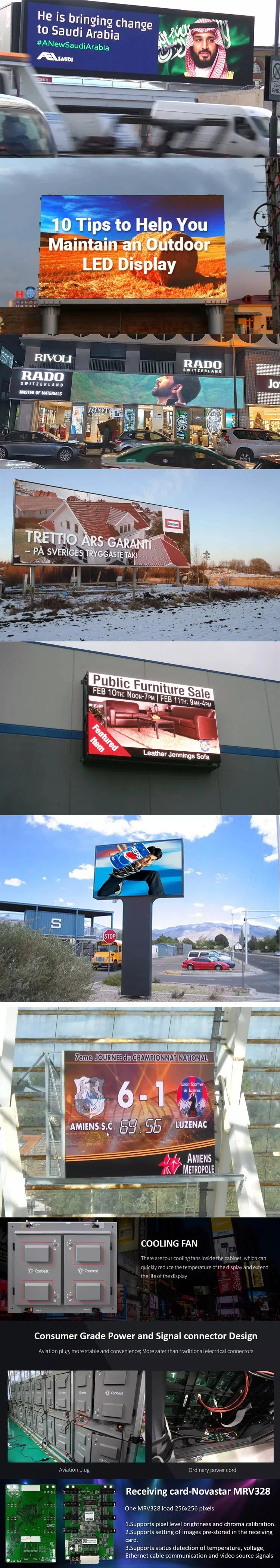 Waterproof Advertising Display P4 Fixed LED Screen Outdoor Advertising Board