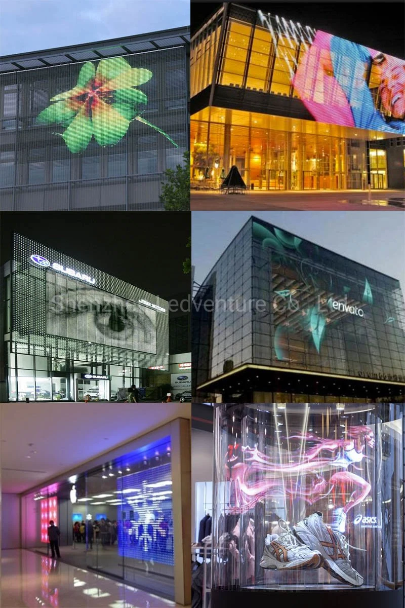 Indoor P15.6 Indoor Advertising Billboard Transparent LED Film Crystal Panel