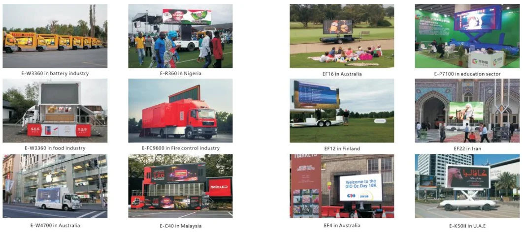 Large Screen 16sqm Outdoor Waterproof Performance Advertising Mobile Lifting Rotating Trailer LED Display Screen