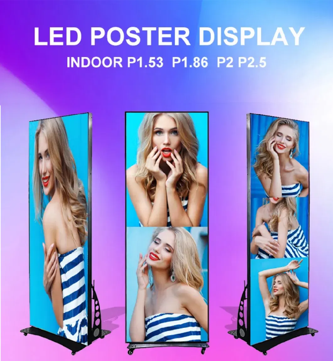 P2 P2.5 Indoor Video Panel Mirror Billboard Customized LED Screen Display Sign Poster