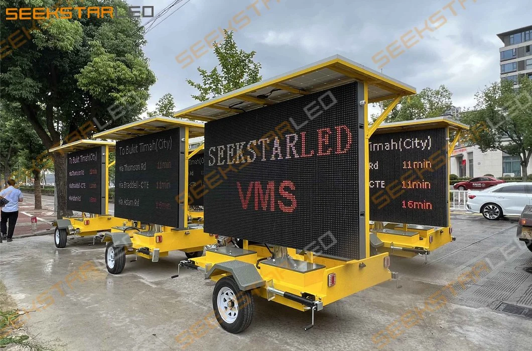 P16 P20 P25 Outdoor Mobile Trailer Solar Vms Message Board Screen Advertising LED Billboard Display