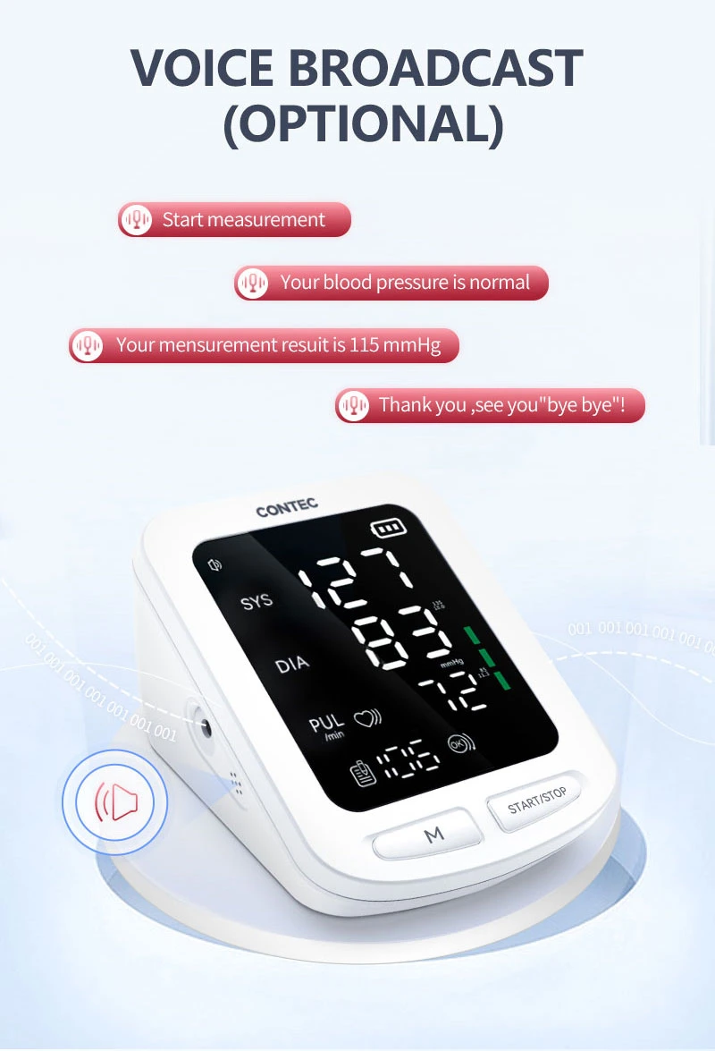 Contec08e Wholesale Cheap Price Hospital Digital Sphygmomanometer Blood Pressure Monitor