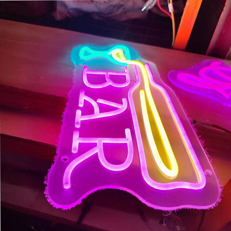 Drop Shipping No MOQ Waterproof Happy Birthday Customized Acrylic LED Letter Light Neon Sign Custom for Christmas Decoration