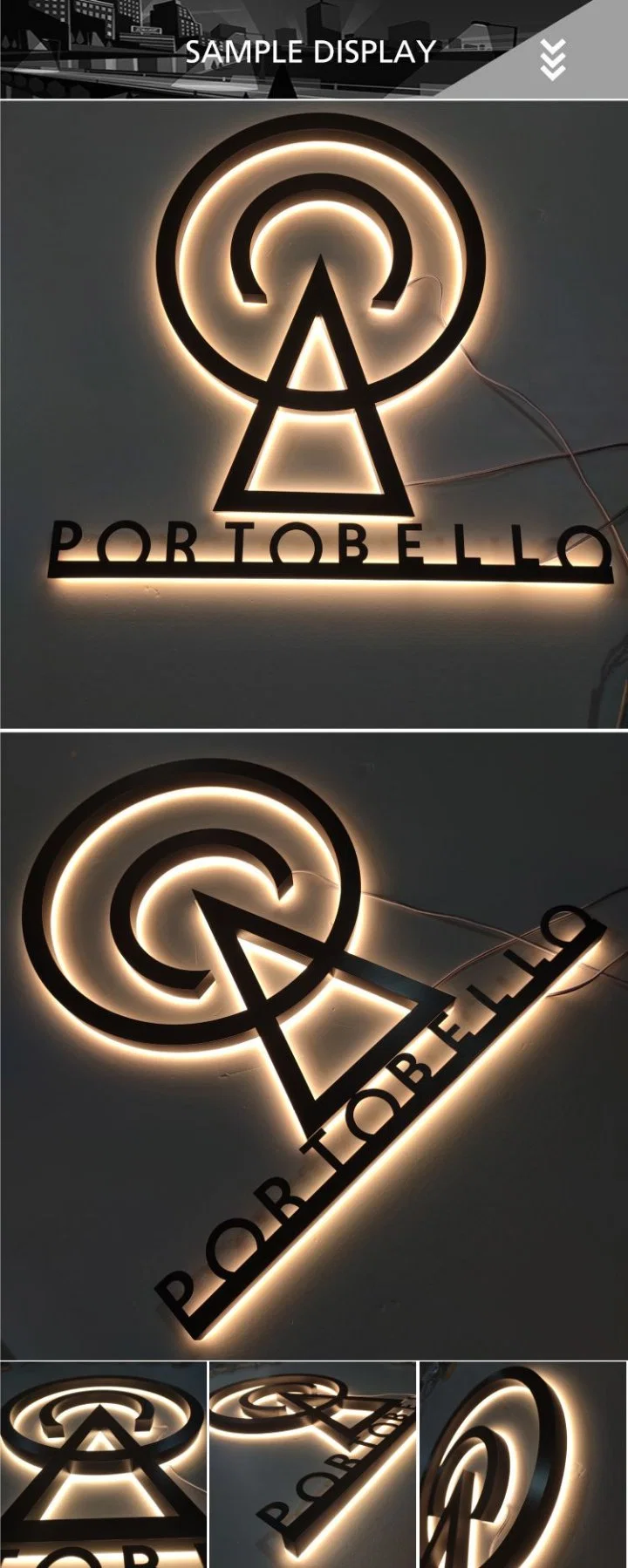 Custom Personalized Backlit Advertising LED Shop Sign Outdoor for Wall