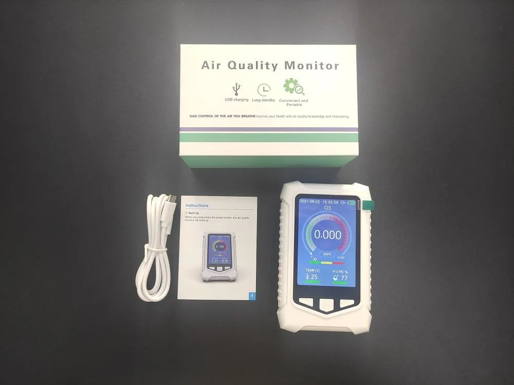 Handhold Ozone Meter Detector Air Quality Monitor 24 Hours Real Time Monitoring