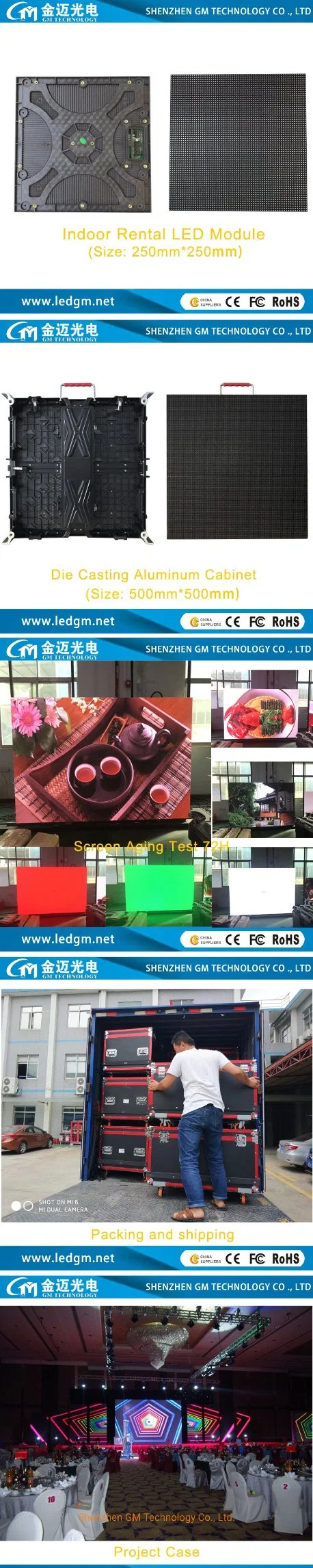 P2.6 Indoor Full Color Large Video LED Display Screen with Lightweight Panel for Concerts