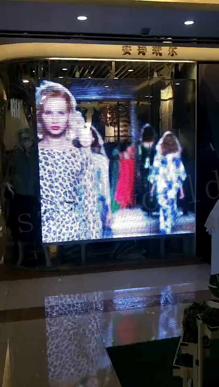 P10.4 Full Color Transparent LED Screen Panel Display for Advertising