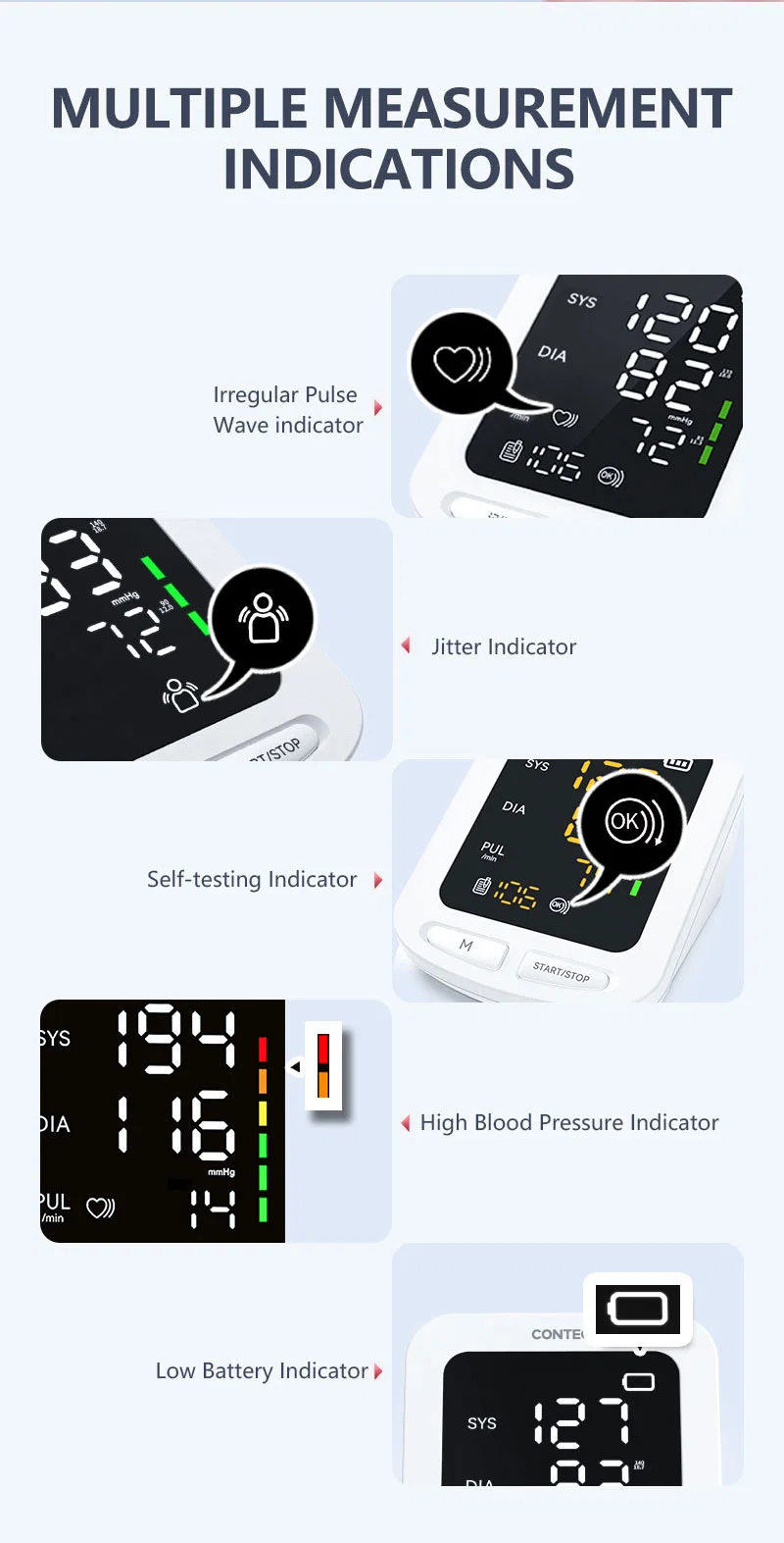 Contec08e Wholesale Cheap Price Hospital Digital Sphygmomanometer Blood Pressure Monitor