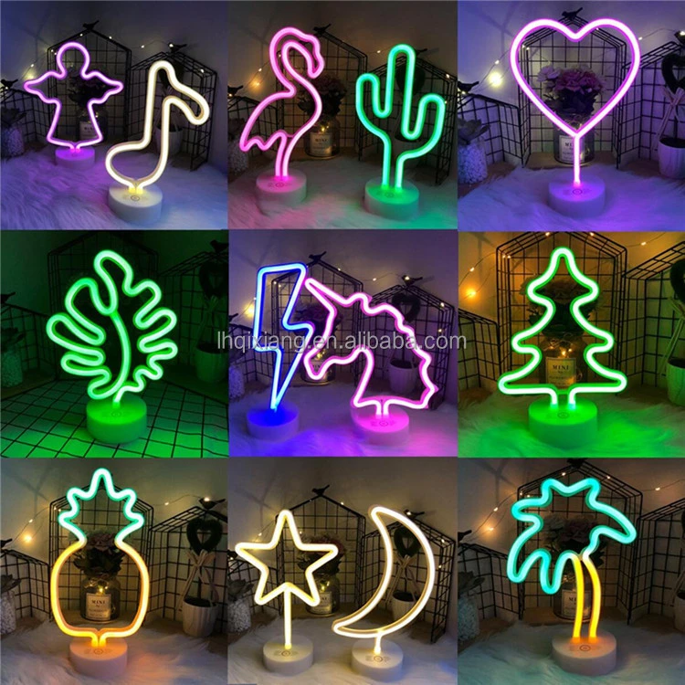 Personalized Battery Powered PVC Luces LED De Rebow Neon Signs PARA Habitacion