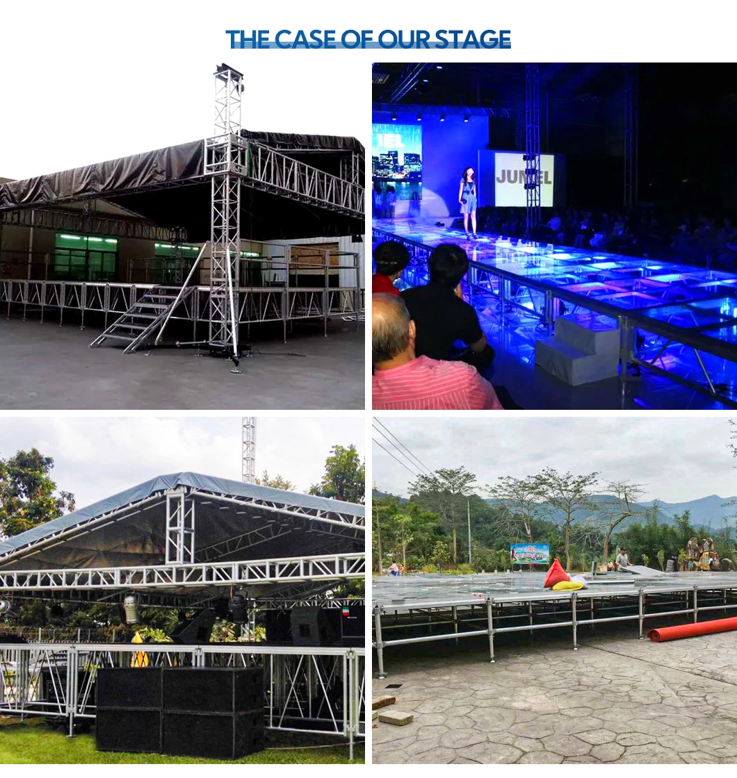 Aluminum Stage Platform Stage Truss Church Stage Backdrop LED Screen for Concert