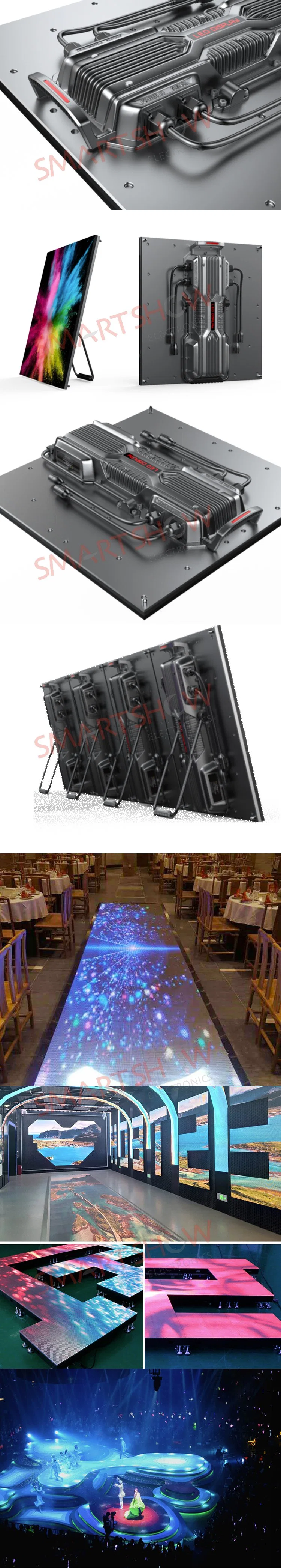 Stage Floor LED Screen P3.91 Screen with Built-in Sensor Chip Indoor Dancing LED Screen Aluminum Substrate LED Panel with PC Mask Concert LED Floor Tile Screen