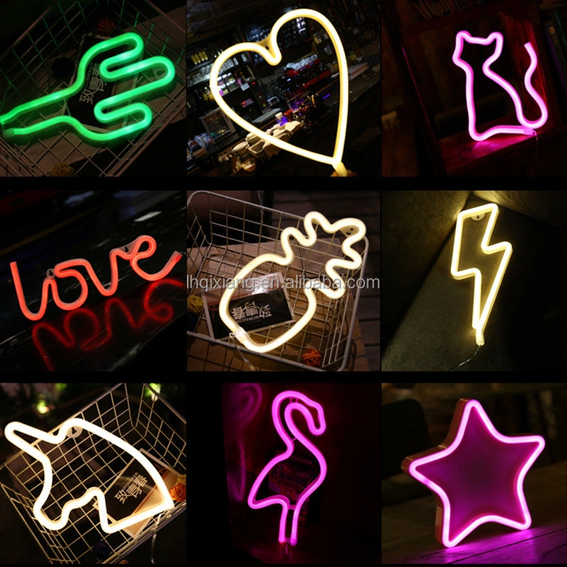 Personalized Battery Powered PVC Luces LED De Rebow Neon Signs PARA Habitacion